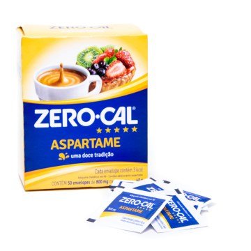 Adoçante Pó Zero Cal Aspartame Sachê 800mg CX 50UN