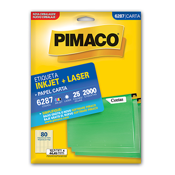 Etiquetas Adesivas 6287 12,7x44,45mm Pimaco