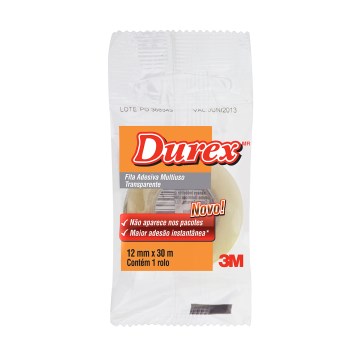 Fita Adesiva 3M 12mmX30m Durex Transparente