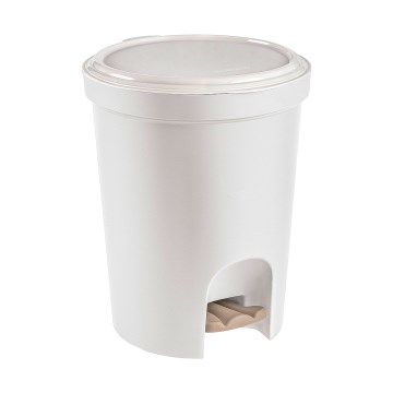 Lixeira Plástica Bettanin Branca com Pedal 13,5L