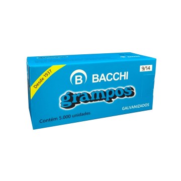 Grampos Bacchi Galvanizado N°9/14 CX 5.000UN