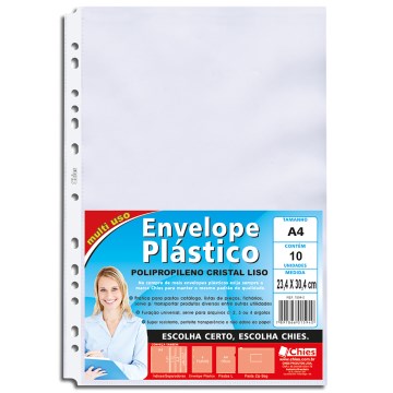 Saco Plástico Chies Hemon A4 Furo Universal PCT 10UN