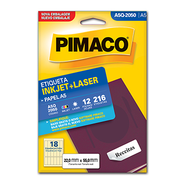 Etiquetas Adesivas A5Q2050 22x55mm Pimaco