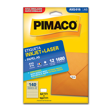 Etiquetas Adesivas A5Q916 9x16mm Pimaco