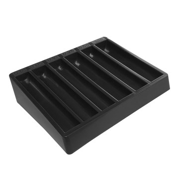 Porta Moedas Carbrink 983 em Plástico c/ 6 Cavidades Preto