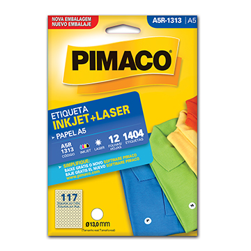 Etiqueta Autoadesiva A5R1313 Ø13mm Redonda Pimaco