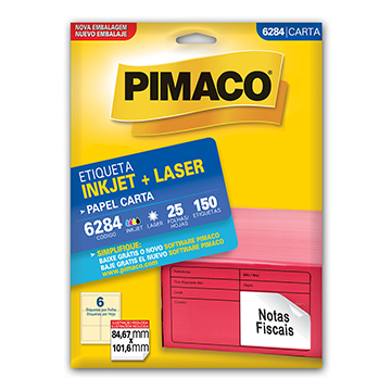Etiquetas Adesivas 6284 84,67x101,67mm Pimaco