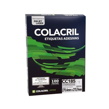Etiqueta Adesiva Colacril CC185 279,4mmx215,9mm 100fls