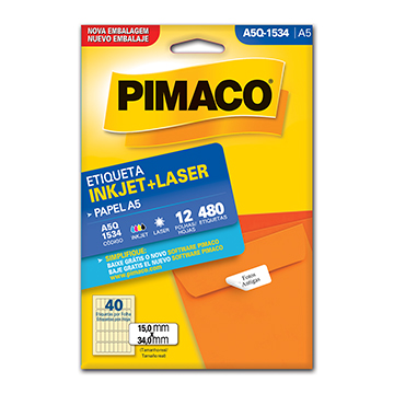 Etiquetas Adesivas A5Q1534 15x34mm Pimaco