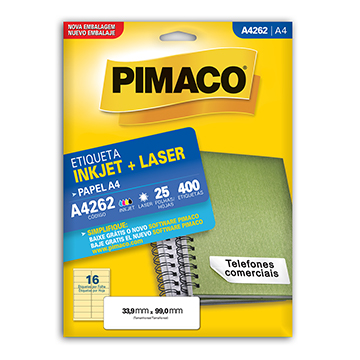 Etiquetas Adesivas A4262 33,9x99mm Pimaco