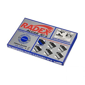 Almofada para Carimbo Radex Alcar Nº 4 Azul