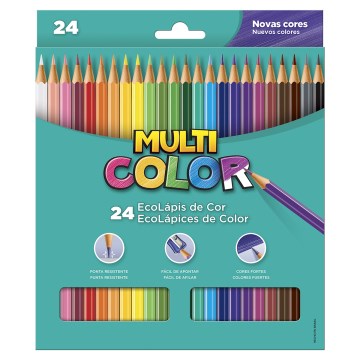 Lápis de Cor Faber Castell Sextavado Multicolor 24 Cores