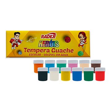 Tinta Tempera Guache 15ml 12 Cores