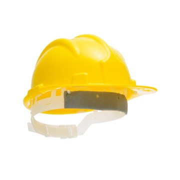 Capacete Plastcor PLT com Suspensão Amarelo