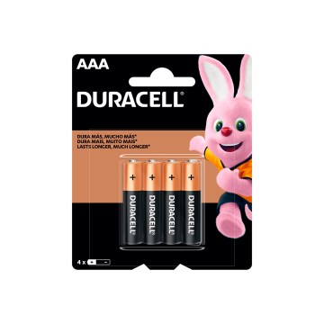 Pilha Alcalina Duracell AAA MN2400 4UN
