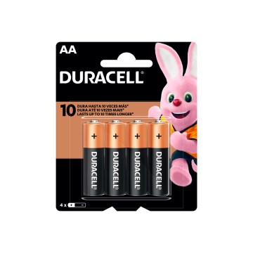 Pilha Alcalina Duracell AA MN1500 Pequena 4UN