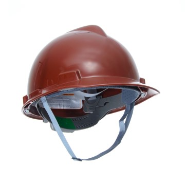 Capacete MSA V-GARD com Suspensão e Jugular Marrom