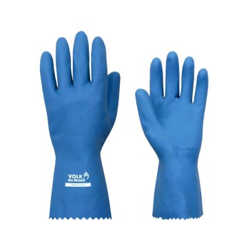 Luva Látex Verniz Volk Silver Slim Azul M