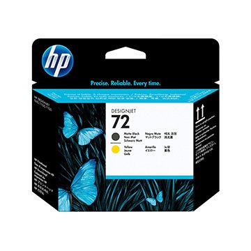 Cabeça de Impressão Original 72 C9384A Preto Mate e Amarelo | HP