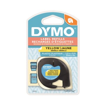 Fita Rotuladora Dymo 91332 12mm x 4m Preto Sobre Amarelo