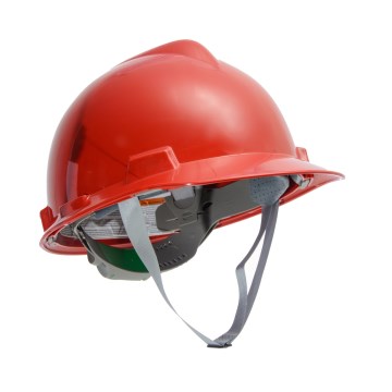 Capacete MSA V-GARD com Suspensão e Jugular Vermelho