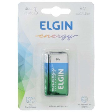 Bateria Alcalina Elgin 9V
