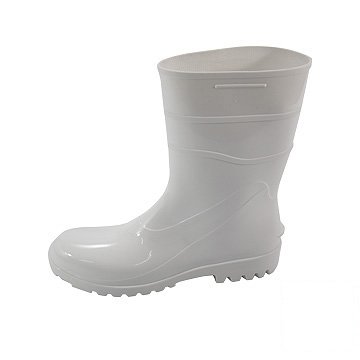 Bota PVC Italbotas Evolution Cano Médio Branca Bico Aço 38