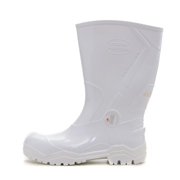 Bota PVC Italbotas Evolution Cano Médio Branca Bico Aço44/45