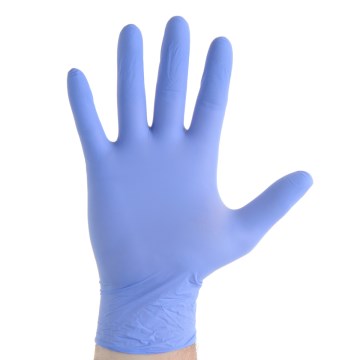 Luva Nitrílica Volk Sensivolk Descartável Azul G CX 100UN