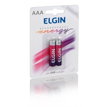 Pilha Recarregável AAA Elgin 82170 1000Mah 2UN