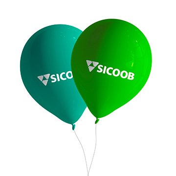 Balão Sicoob Verde Escuro/Azul Escuro PCT 100UN