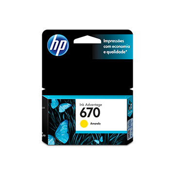 Cartucho HP CZ116AB Amarelo 670