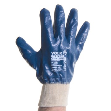 Luva Têxtil Volk VolkNit Banho Nitrílico Punho Malha EG