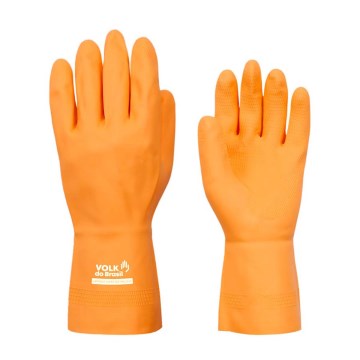 Luva Látex Neoprene Volk Super Reforçada Laranja M
