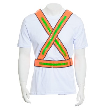Colete Refletivo Plastcor 70001609 em X Laranja