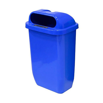 Lixeira Plástica Azul para Suporte 50L