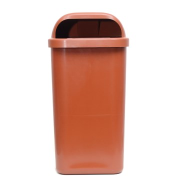 Lixeira Plástica Marrom para Suporte 50L
