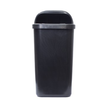 Lixeira Plástica Preta para Suporte 50L