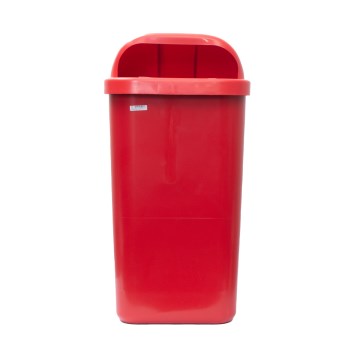 Lixeira Plástica Vermelha para Suporte 50L