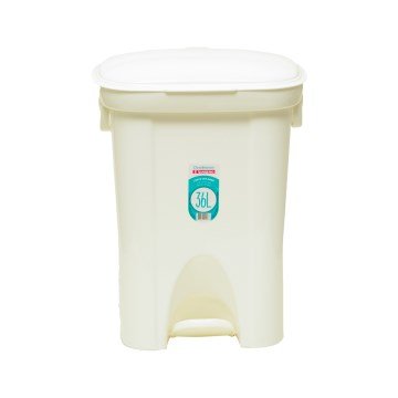 Lixeira Plástica Sanremo Branca com Pedal 36L