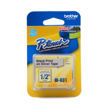 Fita Rotuladora Original Brother M-931 12mm x 8m PTA/PT