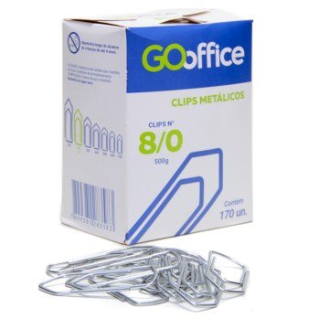 Clips Galvanizado Go Office 8/0 Fio 1,60mm CX 170UN