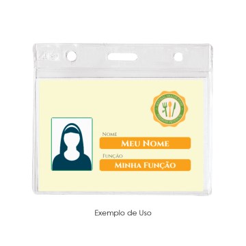 Crachá Identificador ACP 70mmx100mm Horizont sem Clips 100UN
