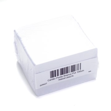 Cartão Ponto 86x54mm PVC Branco PCT 100UN
