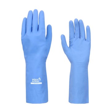 Luva Látex Volk Multiuso Forrada Azul M