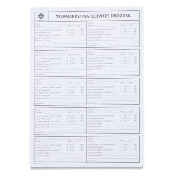 Bloco Telemarketing Raia Drogasil 100fls
