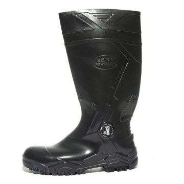 Bota PVC Italbotas Evolution Cano Longo Preta Bico Aço44/45
