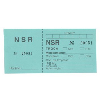 Bloco NSR Raia com Numeração de 20001 A 25000 PCT 100 Blocos