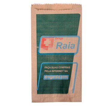 Saco Papel Kraft Droga Raia VII P 26,5x13,5x5,2 PCT 500UN