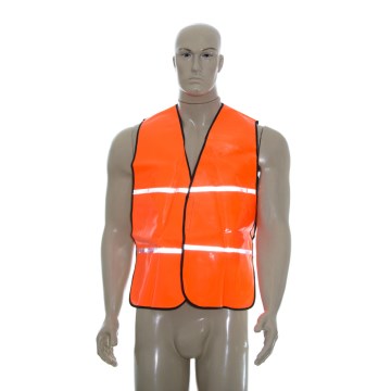 Colete Refletivo Plastcor Blusão Fechamento Velcro Laranja